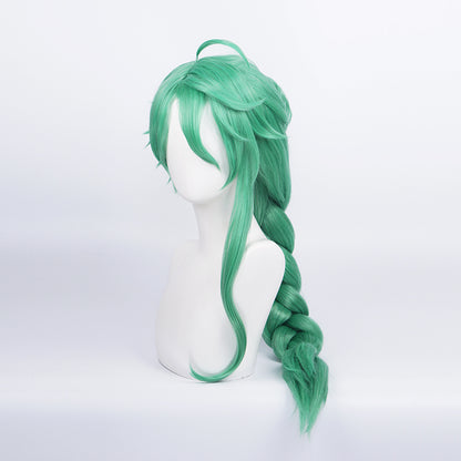 Gvavaya Game Cosplay Genshin Impact Baizhu Cosplay Wig 110cm Green Hair
