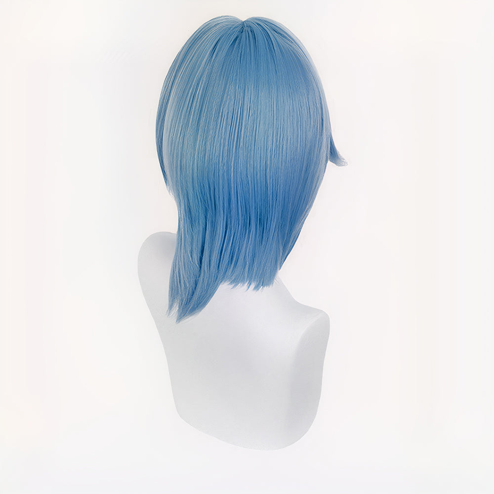 Gvavaya Game Cosplay Genshin Impact Eula Cosplay Blue White Highlight 38cm Hair