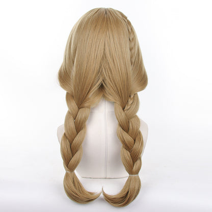Gvavaya Game Cosplay Genshin Impact Lisa New Skin A Sobriquet Under Shade Cosplay Wig 60cm Blonde Hair