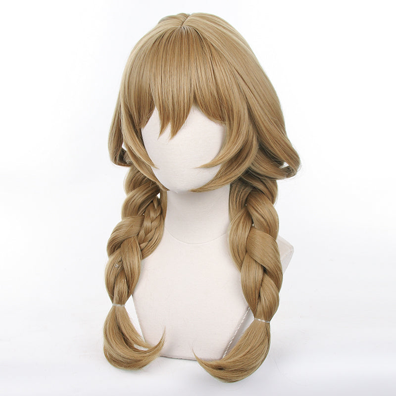 Gvavaya Game Cosplay Genshin Impact Lisa New Skin A Sobriquet Under Shade Cosplay Wig 60cm Blonde Hair