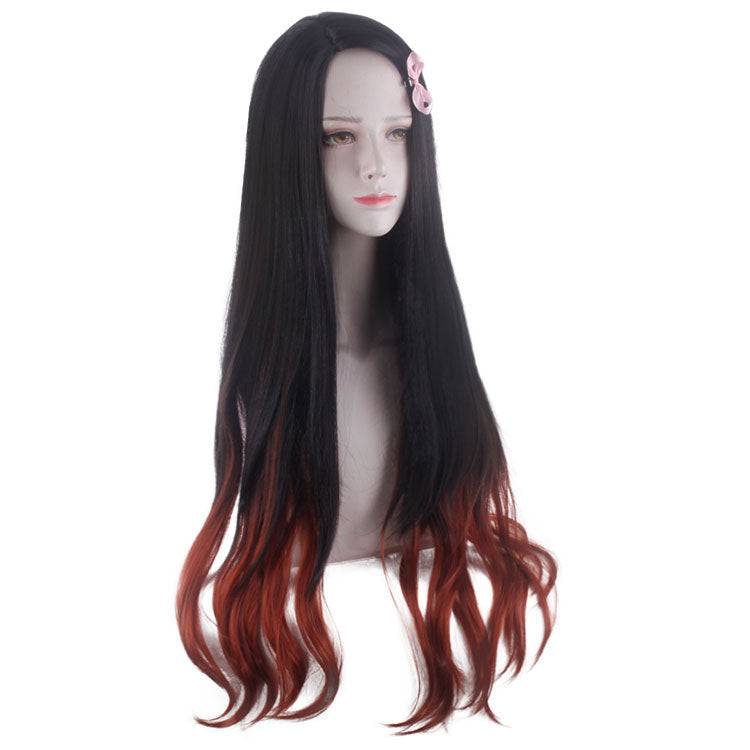 Gvavaya Anime Cosplay Kamado Nezuko Cosplay Wig 100cm Long Hair