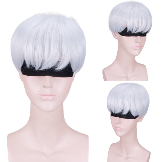 Gvavaya Game Cosplay NieR: Automata 9S Cosplay Wig 30cm Siver White Hair