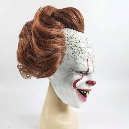 <transcy>Gvavaya Cosplay Pennywise Clown Mask Cosplay Stephen King's It Capítulo Dois Palhaço Horror Halloween Party Props</transcy>
