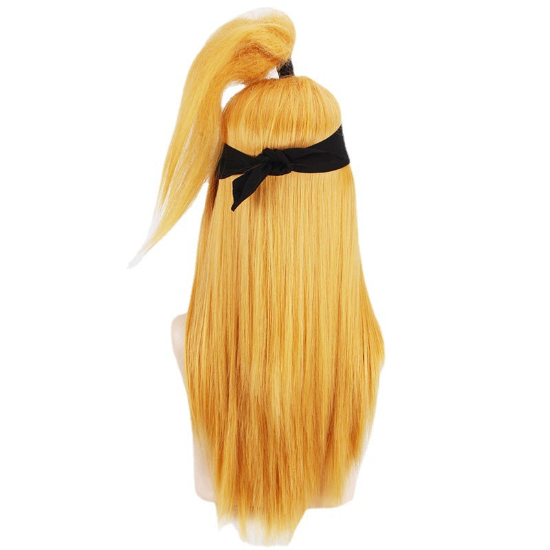 Gvavaya Cosplay Wig Naruto Tsuchinokuni Akatsuki Deidara Golden 56cm C