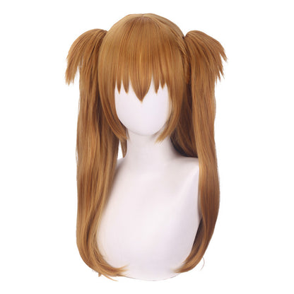 Gvavaya Anime Cosplay EVA Asuka Langley Soryu Cosplay Wig Dark Orange 70cm Hair