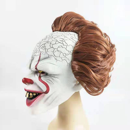 Gvavaya Cosplay Pennywise Clown Mask Cosplay Stephen King's It Chapter Two Clown Horror Halloween Party Props
