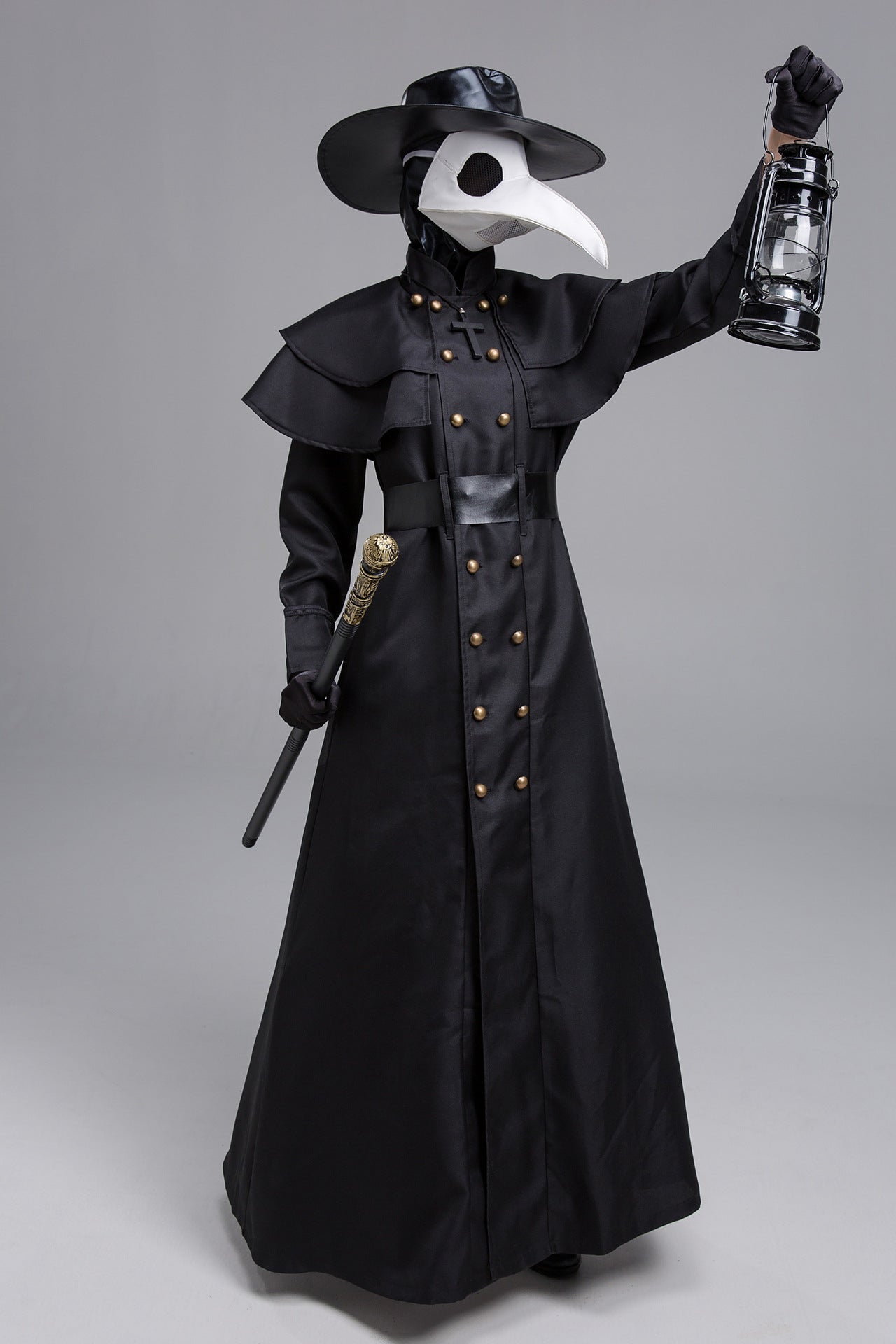 Gvavaya Cosplay Medieval Steampunk Style Plague Doctor Costume Doctor Schnabel Beak Crow Mask Costume Halloween Cosplay Costume