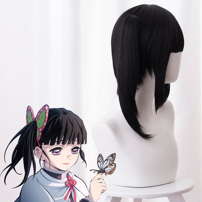 Gvavaya Anime Cosplay Tsuyuri Kanao Cosplay Wig Black 36cm Hair