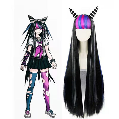 Gvavaya Anime Cosplay Danganronpa Mioda Ibuki 100cm Cosplay Wig with Horns
