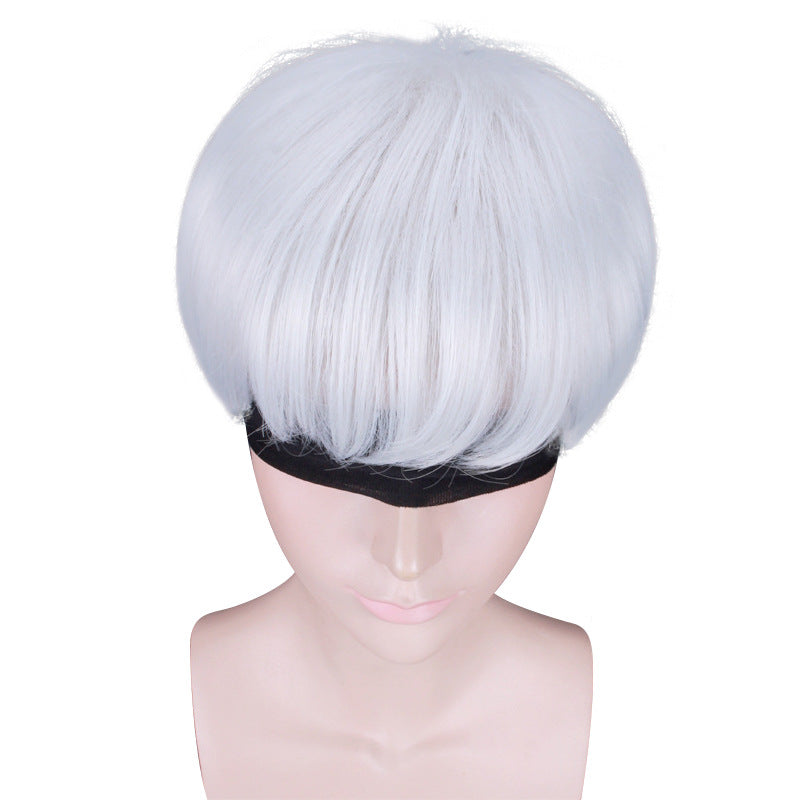 Gvavaya Game Cosplay NieR Automata 9S Cosplay Wig 30cm Siver White Ha