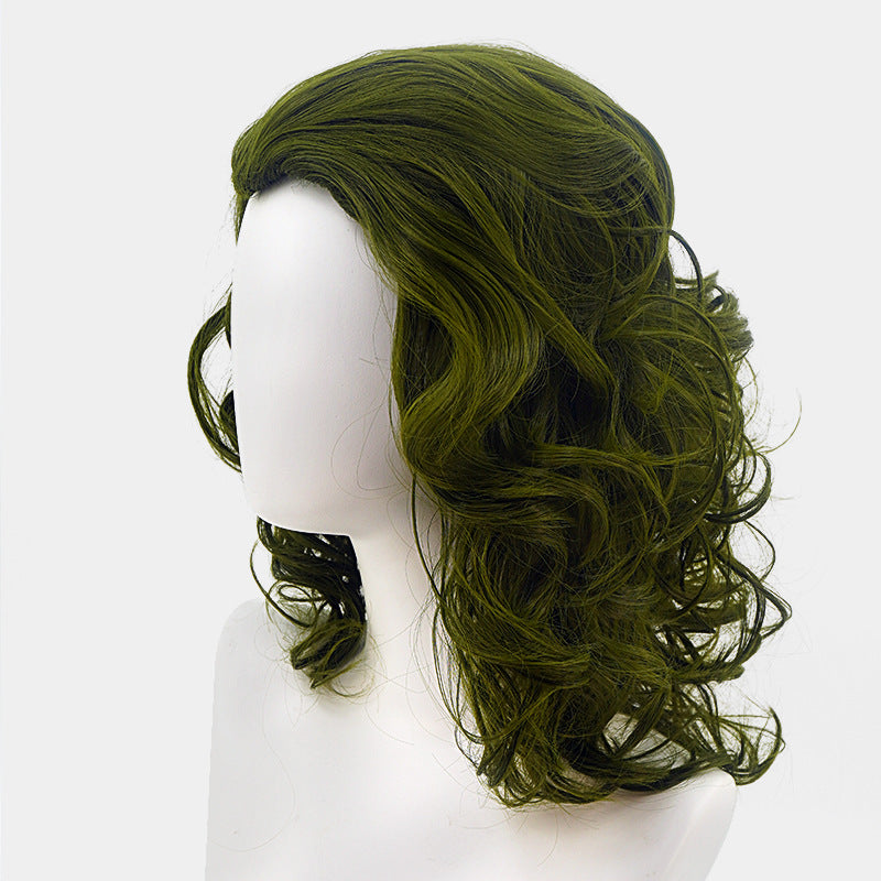 Short green outlet joker wig