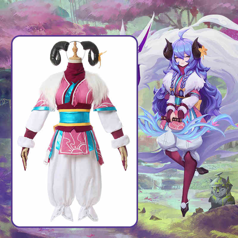 Gvavaya Game LOL Spirit Blossom Kindred Cosplay League of Legends Eternal Hunters Cosplay Costume