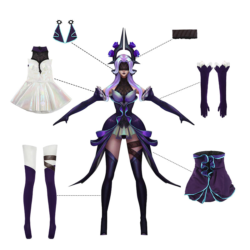 Gvavaya Game LOL Syndra Cosplay League of Legends Withered Rose Syndra Cosplay Costume