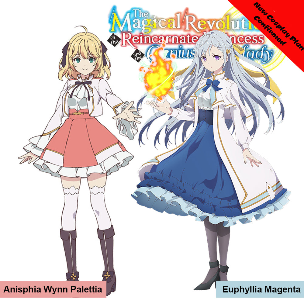 Gvavaya Anime Cosplay The Magical Revolution of the Reincarnated Princess and the Genius Young Lady Anisphia Wynn Palettin/Euphyllia Magenta Cosplay Costume
